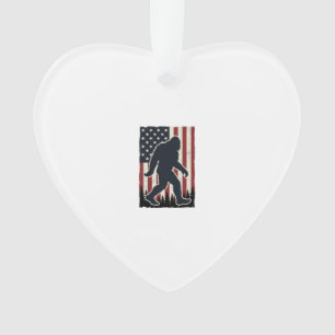Patriotic Wilderness Creature Vintage Flag Vector Ornament