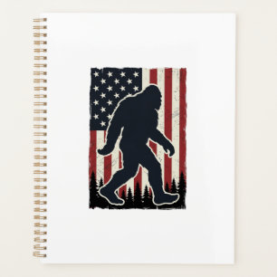 Patriotic Wilderness Creature Vintage Flag Vector Planner