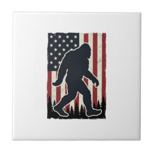 Patriotic Wilderness Creature Vintage Flag Vector Tile