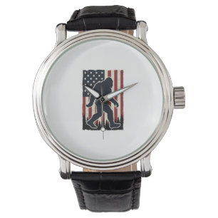 Patriotic Wilderness Creature Vintage Flag Vector Watch
