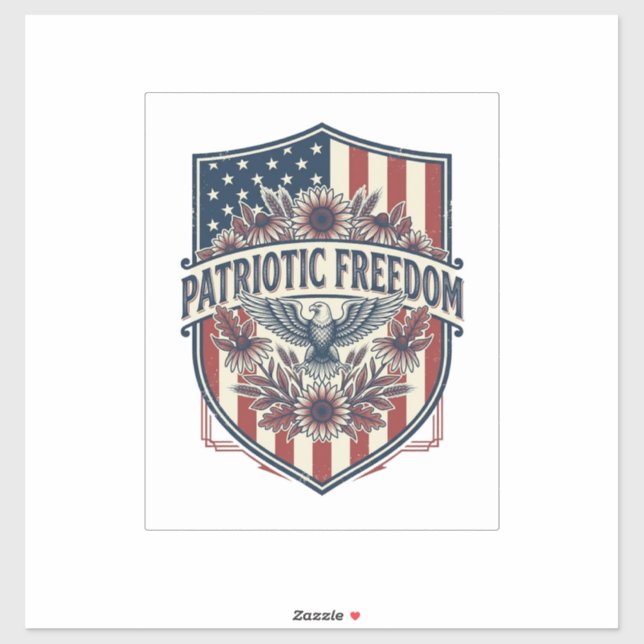 Patriotic Wildflower Lover Vector Graphic Tee (Sheet)