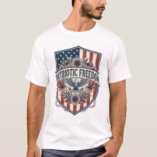 Patriotic Wildflower Lover Vector Graphic Tee