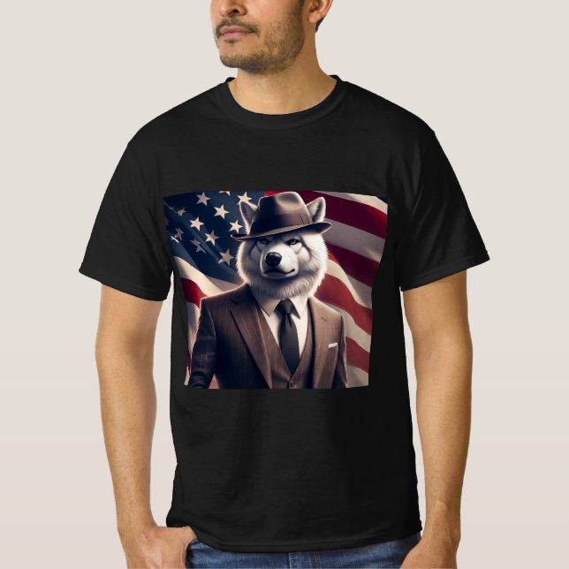 Patriotic Wolf T-Shirt (Front)