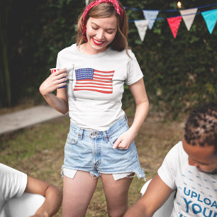Patriotic Women's Red White and Blue Trendy T-Shirt