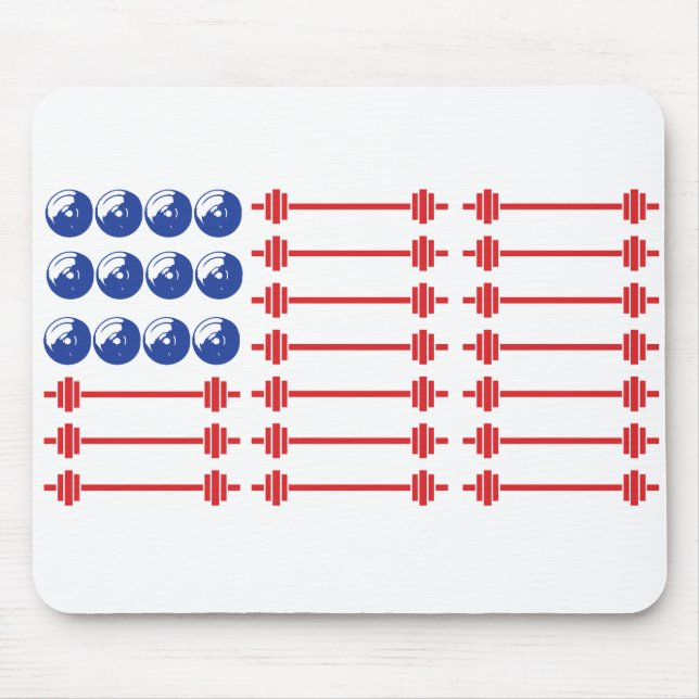 Patriotic Workout Mouse Mat (Front)