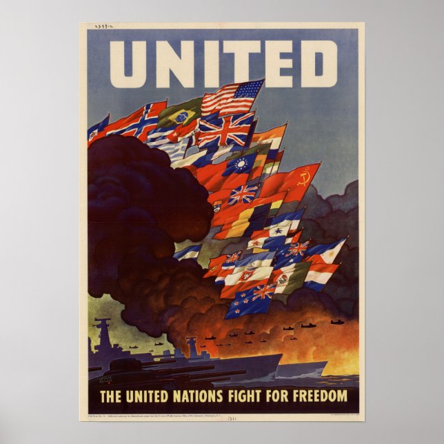 Patriotic World War 2 Poster US Allies 2 LG (Front)