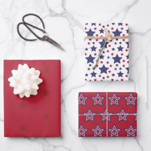 Patriotic wrapping paper sheet