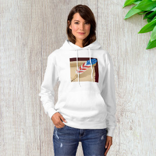 Patriotic Writing Feather on Antique Paper Hoodie