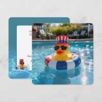 Patriotic Yellow Rubber Duck Pool Party
