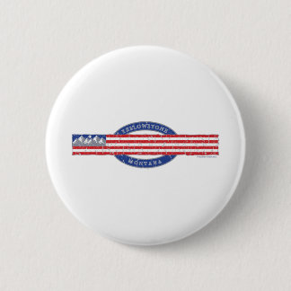 Patriotic Yellowstone Montana 6 Cm Round Badge