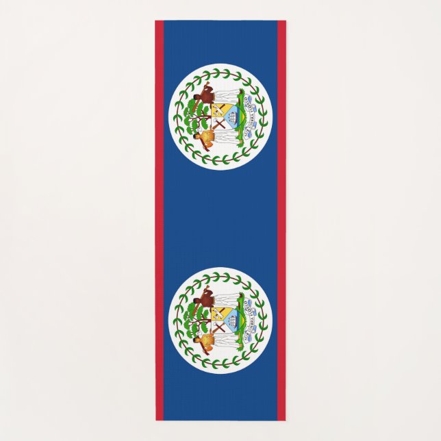 Patriotic Yoga Mats with flag of Belise (Front)