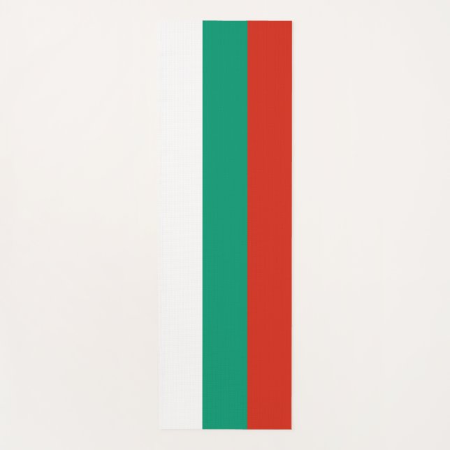Patriotic Yoga Mats with flag of Bulgaria (Front)