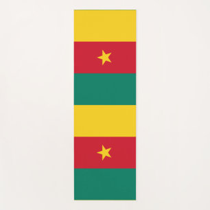 Patriotic Yoga Mats with flag of Cameroon