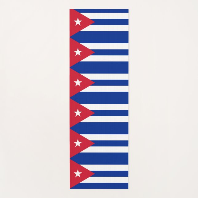 Patriotic Yoga Mats with flag of Cuba (Front)