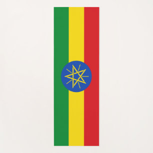 Patriotic Yoga Mats with flag of Ethiopia