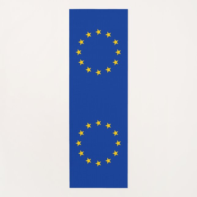 Patriotic Yoga Mats with flag of Europe (Front)