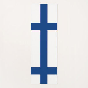 Patriotic Yoga Mats with flag of Finland