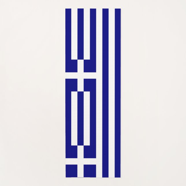 Patriotic Yoga Mats with flag of Greece (Front)