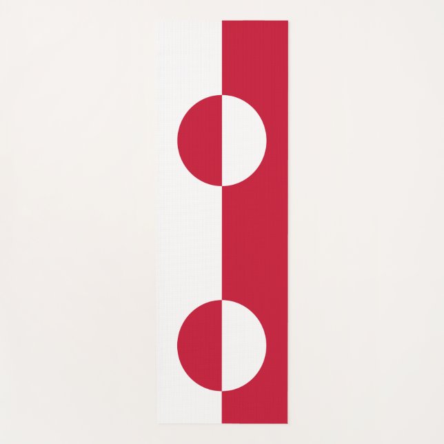 Patriotic Yoga Mats with flag of Greenland (Front)