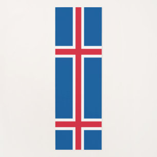 Patriotic Yoga Mats with flag of Iceland