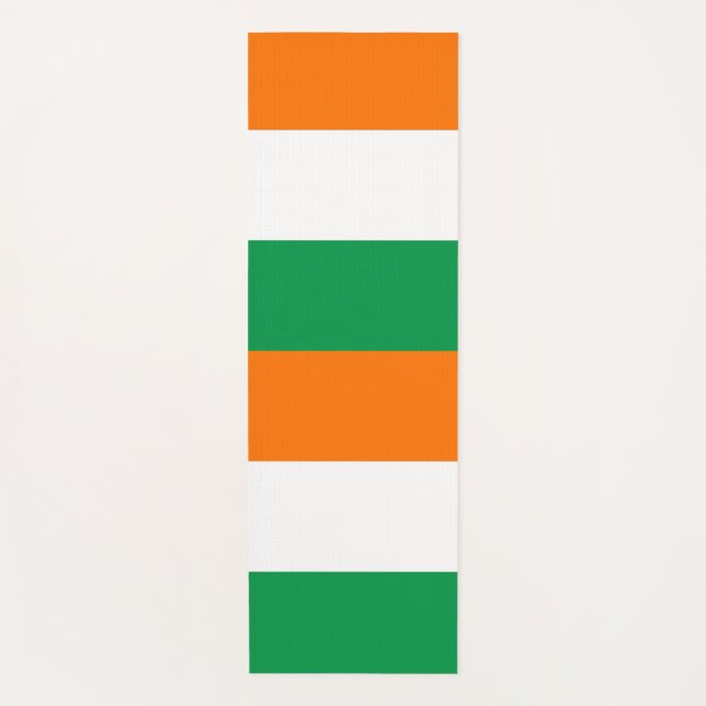 Patriotic Yoga Mats with flag of Ireland (Front)