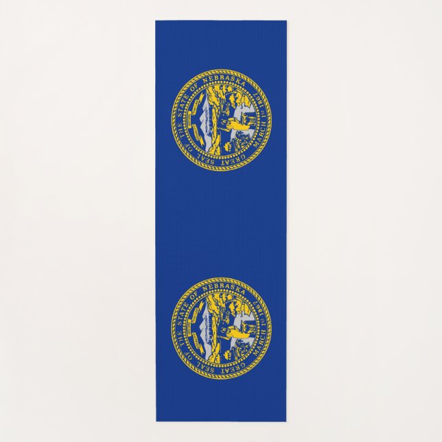 Patriotic Yoga Mats with flag of Nebraska (Front)