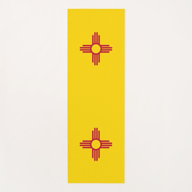 Patriotic Yoga Mats with flag of New Mexico (Front)