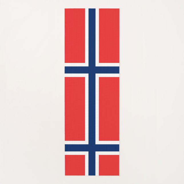 Patriotic Yoga Mats with flag of Norway (Front)