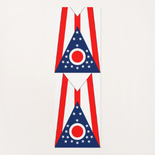 Patriotic Yoga Mats with flag of Ohio, USA