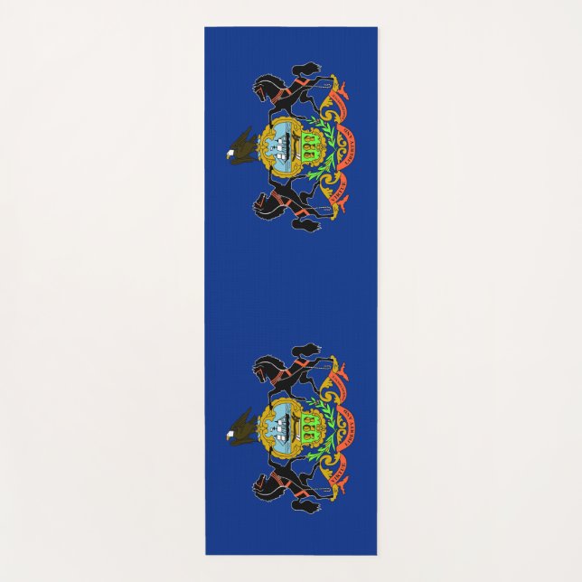 Patriotic Yoga Mats with flag of Pennsylvania (Front)