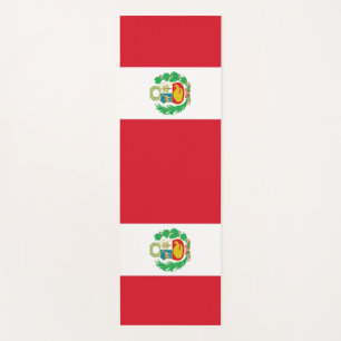 Patriotic Yoga Mats with flag of Peru