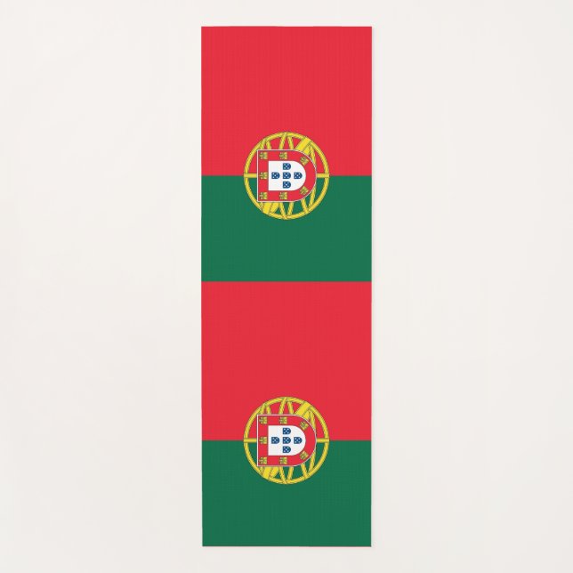 Patriotic Yoga Mats with flag of Portugal (Front)
