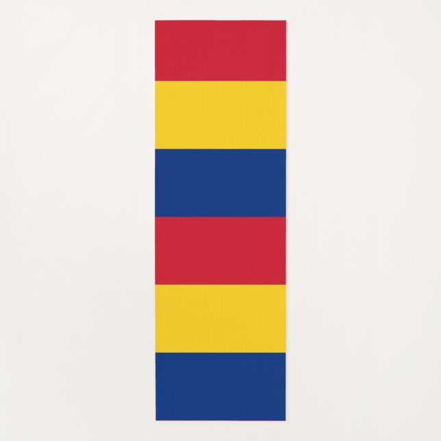 Patriotic Yoga Mats with flag of Romania (Front)
