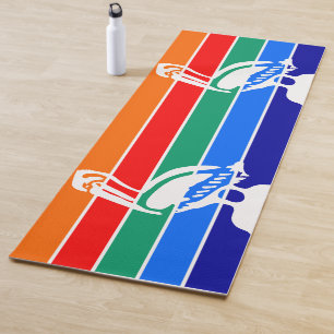 Patriotic Yoga Mats with flag of St. Petersburg