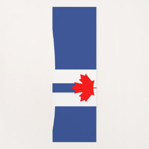 Patriotic Yoga Mats with flag of Toronto, Canada