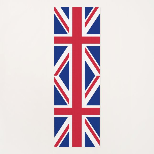 Patriotic Yoga Mats with flag of United Kingdom (Front)