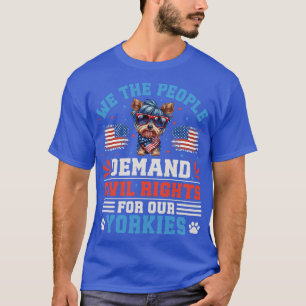 Patriotic Yorkie Dog For 4th Of July Celebration 1 T-Shirt