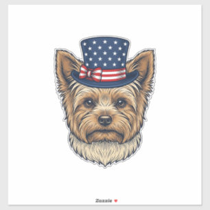 Patriotic Yorkshire Terrier Vintage