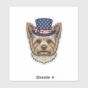 Patriotic Yorkshire Terrier Vintage
