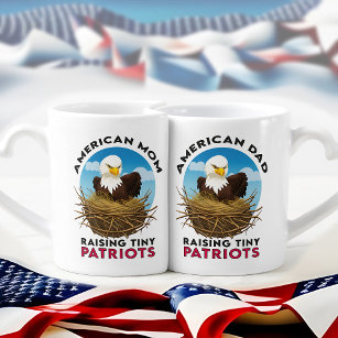 Patriotic Young Parents Eagle Nest Military Family Coffee Mug Set