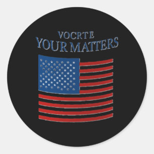 Patriotic Your Vote S American Flag Design Sticker