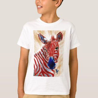Patriotic Zebra Kids Sweatshirt T-Shirt