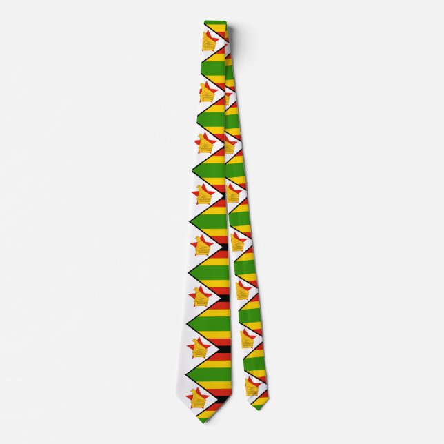 Patriotic Zimbabwe flag Africa Tie (Front)
