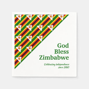 Patriotic   ZIMBABWE FLAG   Zimbabwean Paper Napkin