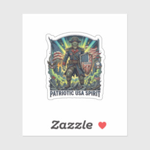 Patriotic Zombie Patriot General Zombie Apocalypse