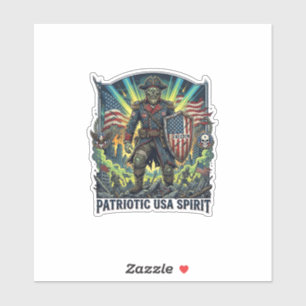 Patriotic Zombie Patriot General Zombie Apocalypse