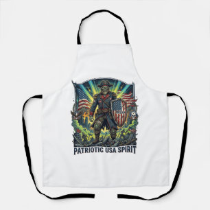 Patriotic Zombie Patriot General Zombie Apocalypse Apron
