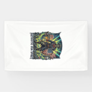 Patriotic Zombie Patriot General Zombie Apocalypse Banner