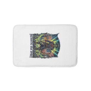 Patriotic Zombie Patriot General Zombie Apocalypse Bath Mat