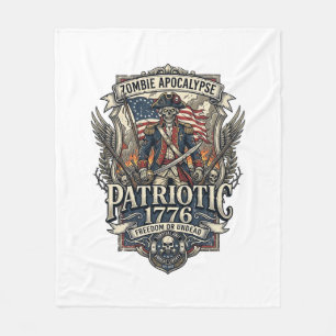 Patriotic Zombie Patriot General Zombie Apocalypse Fleece Blanket